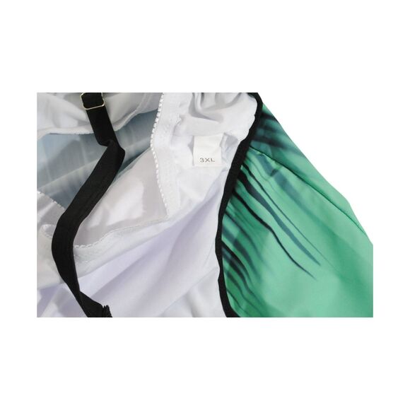 Lady's 2 Piece Tankini Swimsuit with Shorts Green - Picture 3 of 12